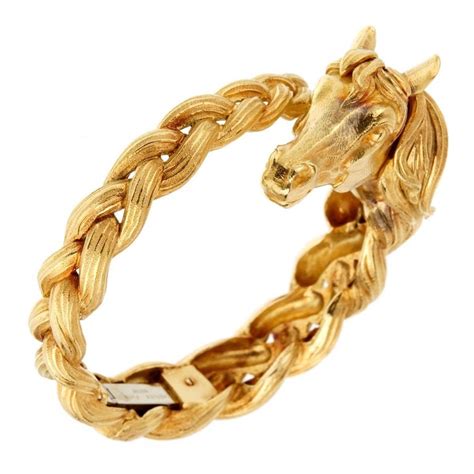 hermes gold bracelet horse equestrian|hermes horse price.